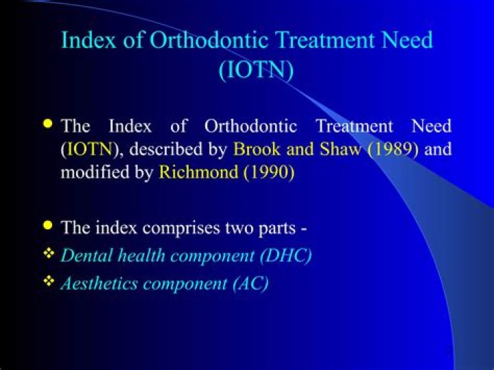 What is index of orthodontic treatment need?