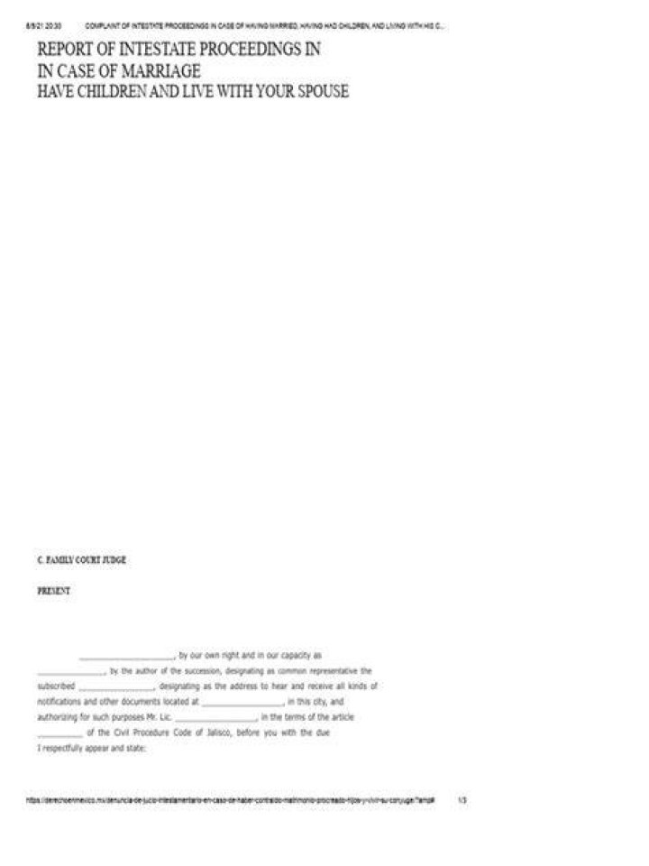 What is intestate proceeding?