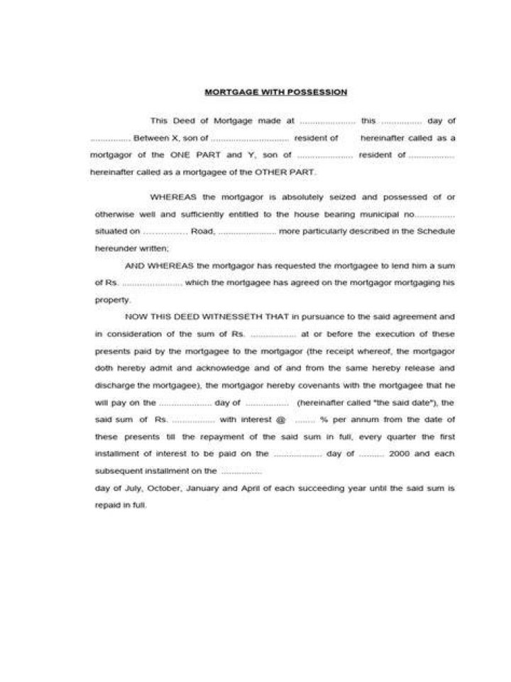 What is mortgagee possession?