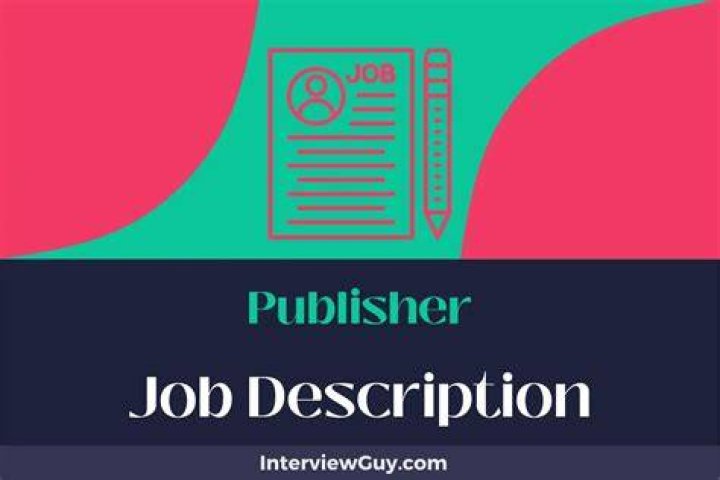 What is sales publisher job description?