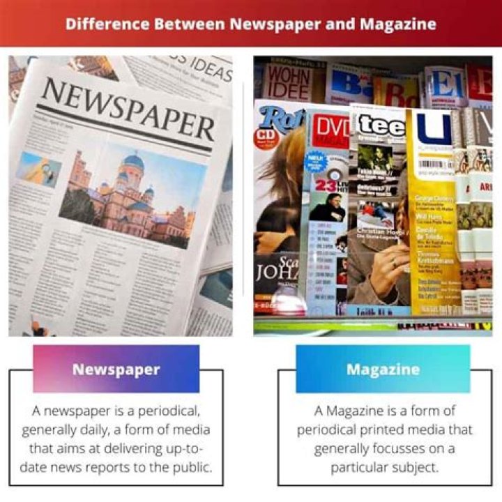 What is the difference between a magazine and a newspaper?