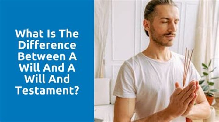 What is the difference between a testament and a will?