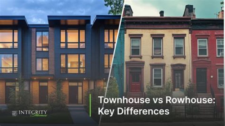 What is the difference between townhouse and row homes?