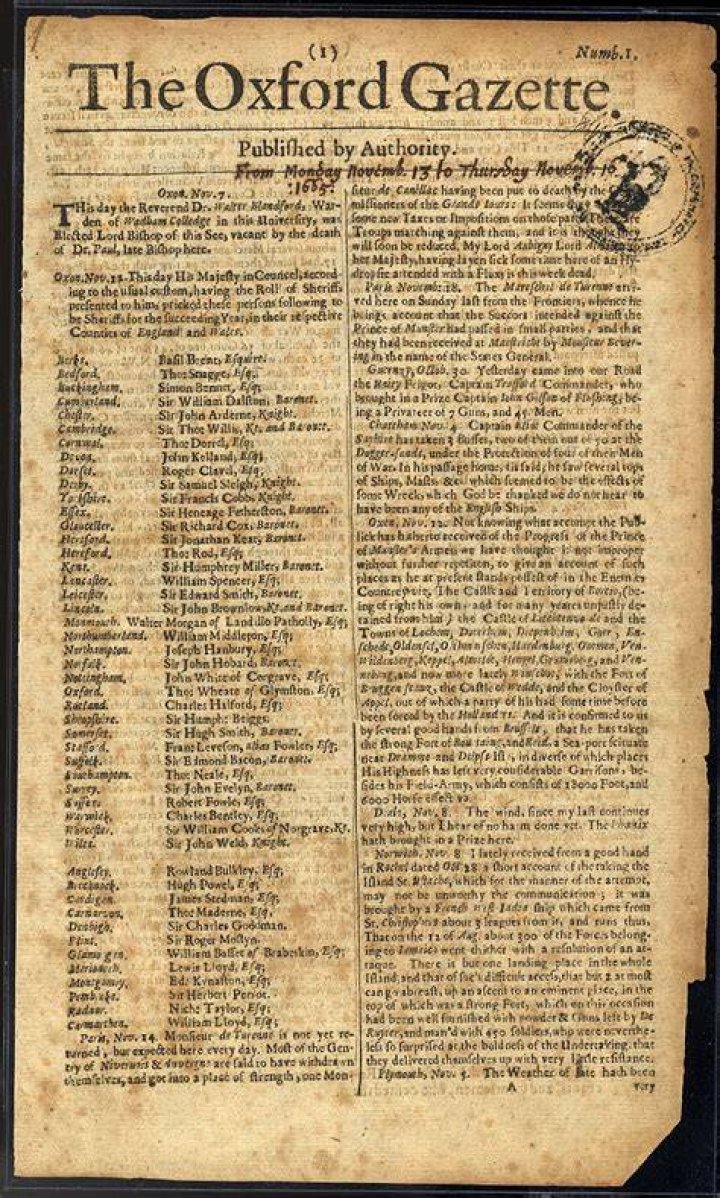 What is the first newspaper?