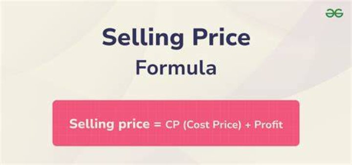 What is the formula of selling price and cost price?