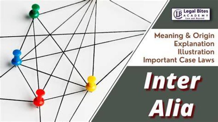 What is the full meaning of inter alia?