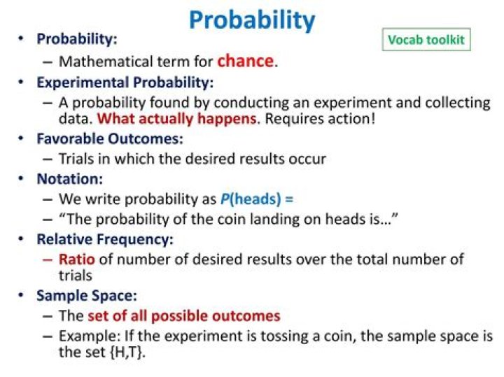 What is the mathematical term for chance?