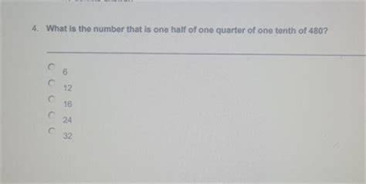 What is the number that is one half of one quarter of one tenth of 600?