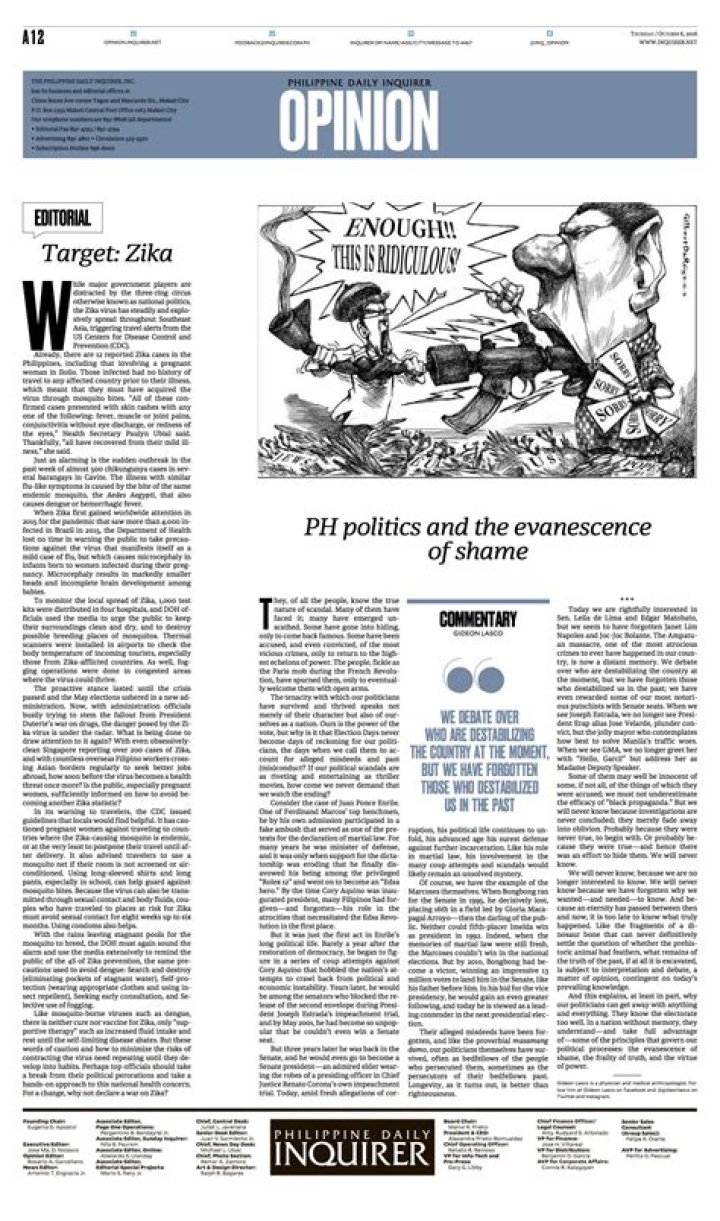 What is the opinion part of a newspaper called?