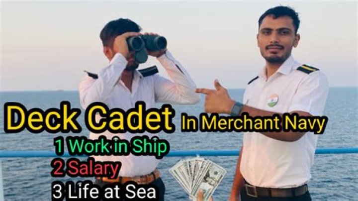 What is the starting salary of a deck cadet in merchant navy?