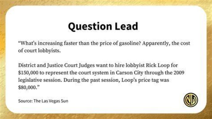 What makes a good lead journalism?