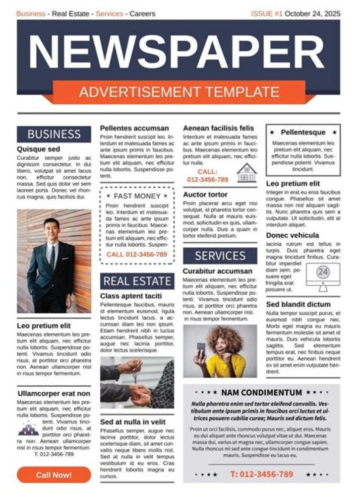 What should a newspaper ad include?