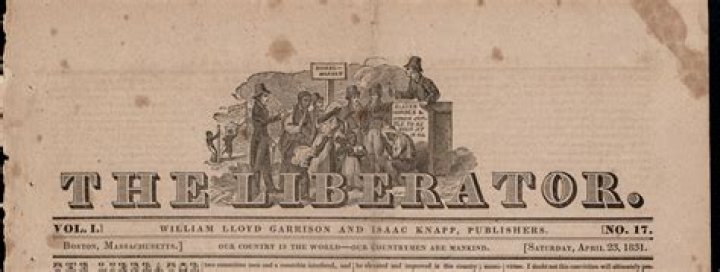 What type of newspaper did William Lloyd Garrison publish and what was its name?