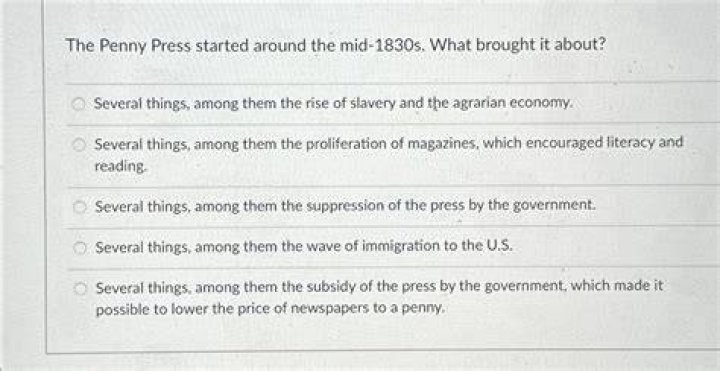What was one major result of the development of the penny press in the 1830s?