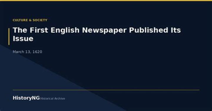 What was the first English newspaper?