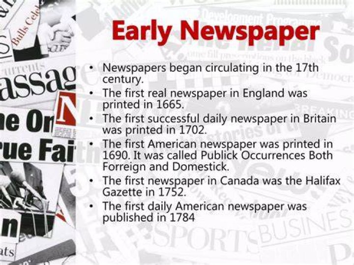 What was the first newspaper in English?