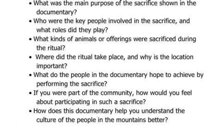What was the purpose of sacrifice?