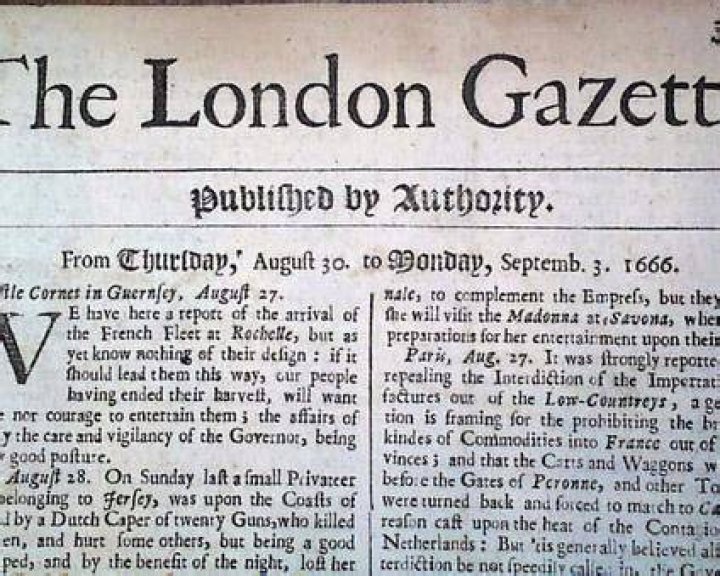 When was the first newspaper invented?