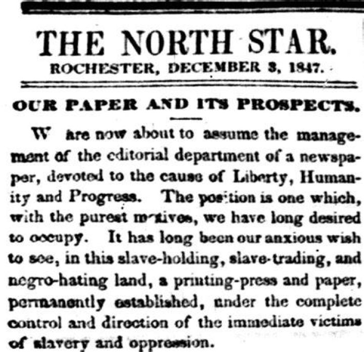 When was the North Star newspaper founded?