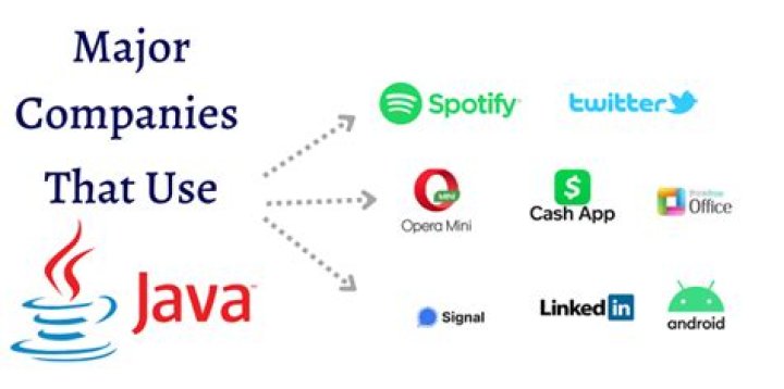 Which companies use Java in backend?