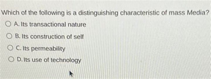 Which is a characteristic of mass media?