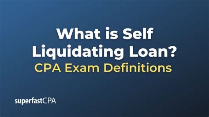 Which type of loans are self liquidating?