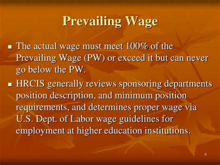 Who determines prevailing wage?