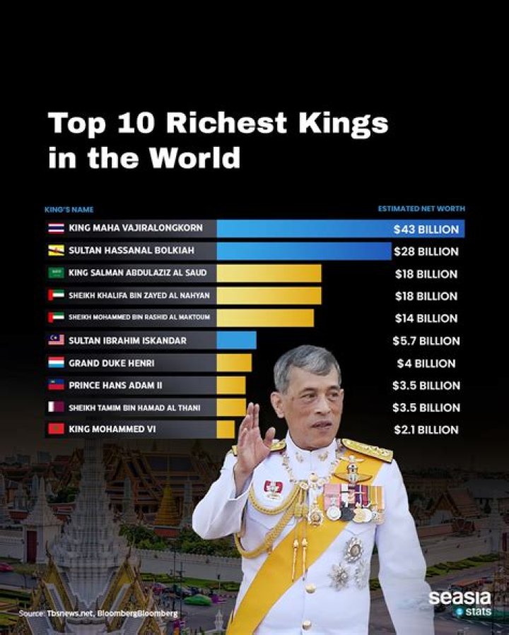 Who is the richest king on earth?