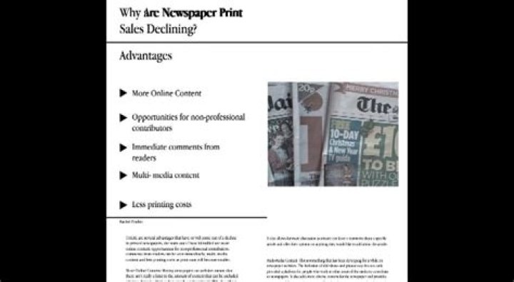 Why are newspaper sales declining?