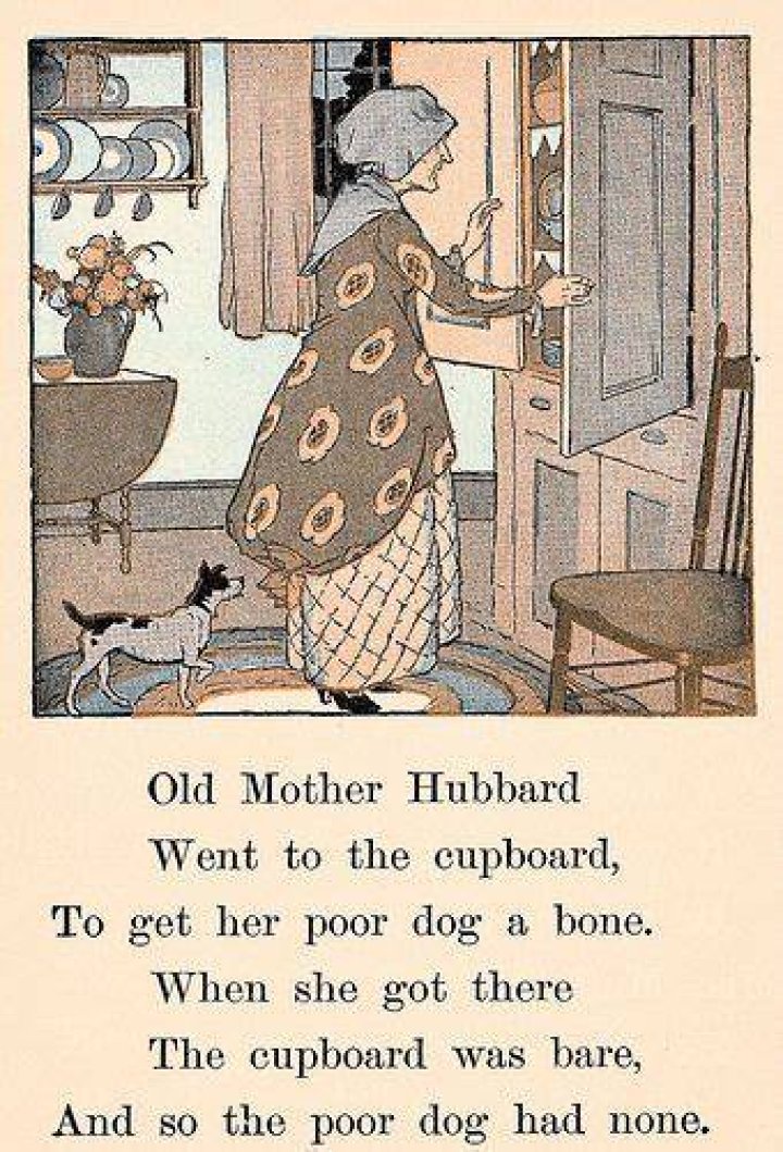 Why did Mother Hubbard go to the cupboard?