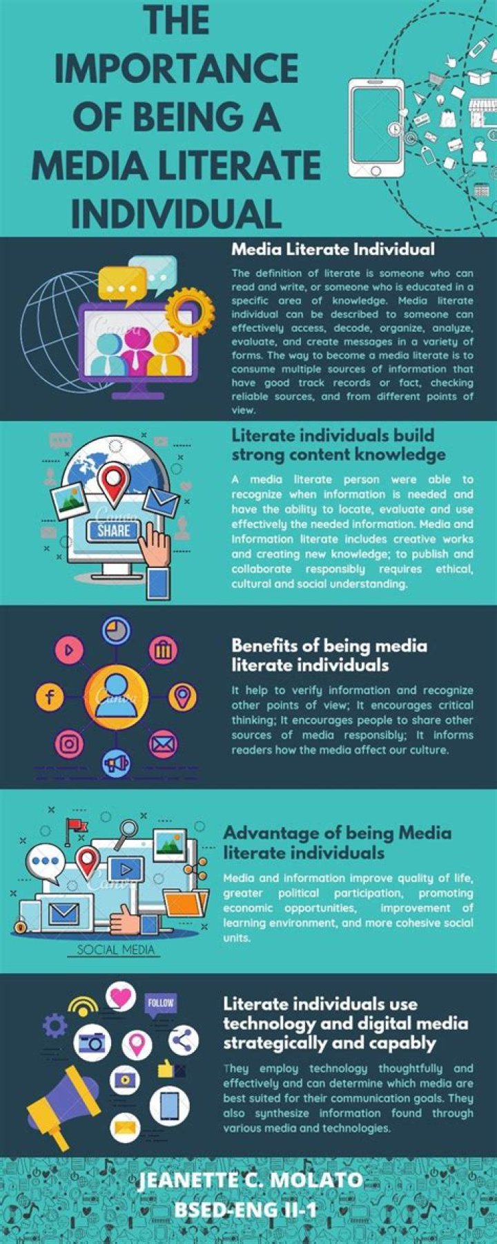 Why do you have to be a media and information literate person?