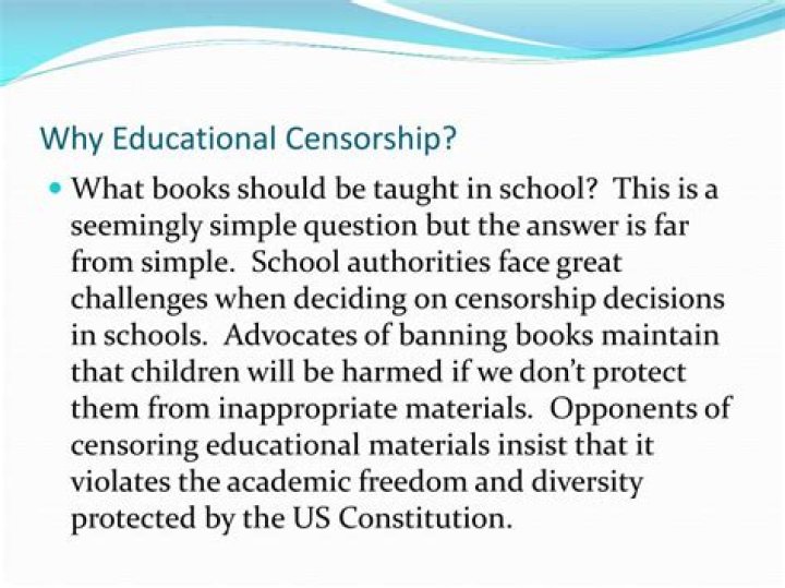 Why is censorship important in schools?